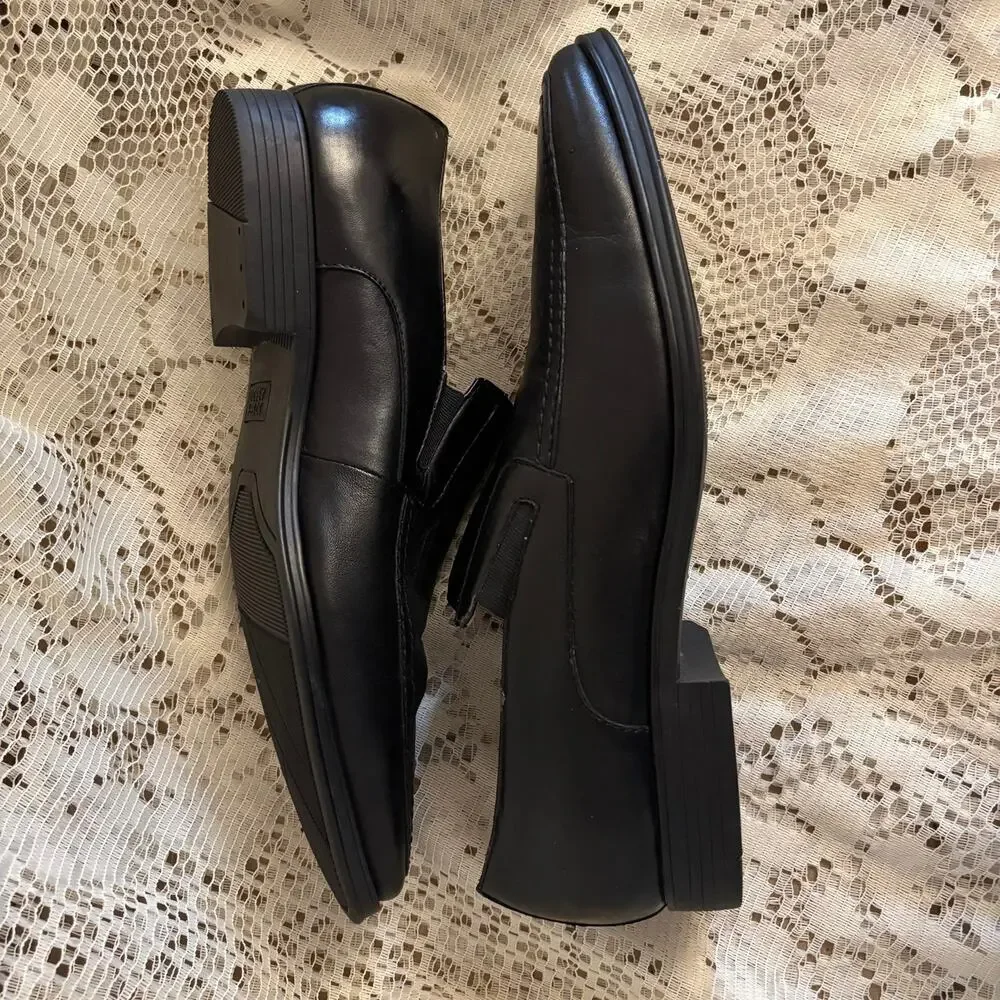 Joseph Abboud Men's US 10.5 D Black Leather Loafers Shoes